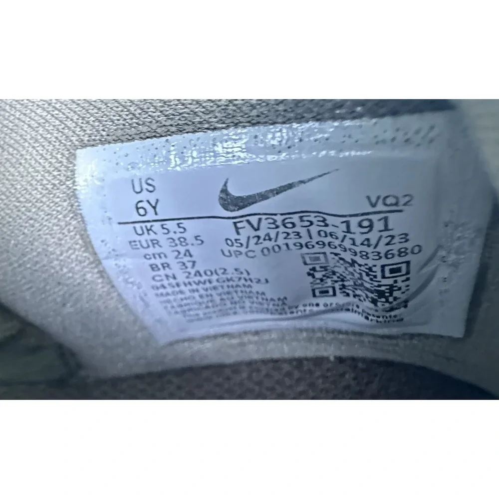 Nike GS Dunk Low Plaid Brown‎ Sail Youth  FV3653-191 Size 6Y EUC